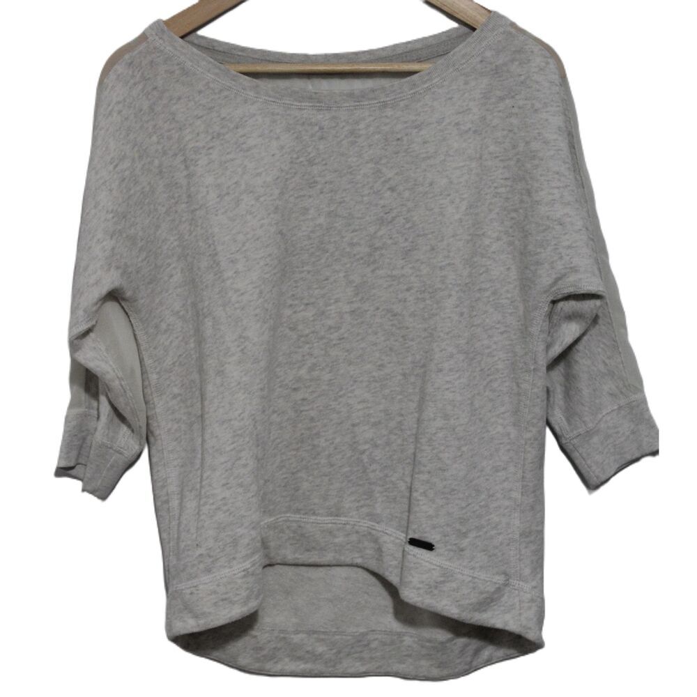 Womens Abercrombie & Fitch Heather Gray Long Sleeve Scoop Neck Sweater Size XS